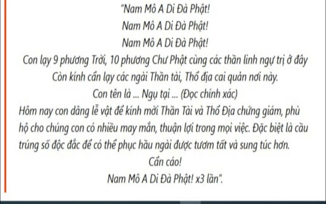 Thần chú trúng số độc đắc Thần chú trúng số độc đắc