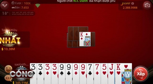 Tiến lên là game đánh bài có mức độ phổ biến cao